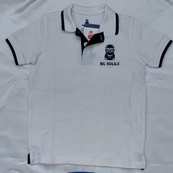 BİL  T-SHİRT BEYAZ-POLO YAKA