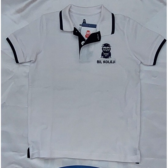 BİL  T-SHİRT BEYAZ-POLO YAKA